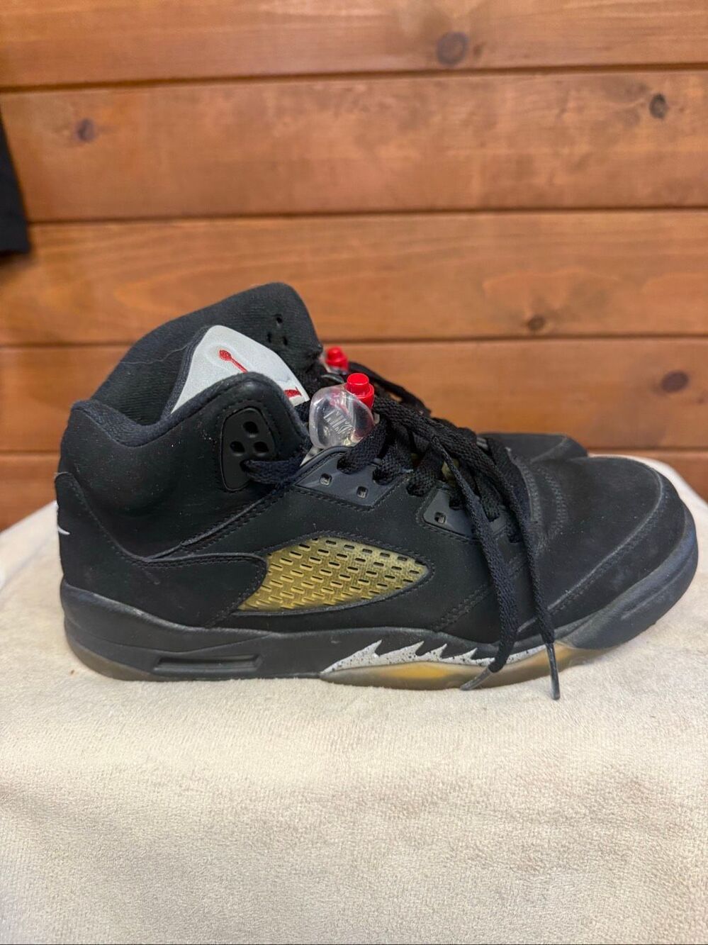 Nike Air Jordan OG Youth 5 Retro 'Metallic' sneakers Sz 6.5 845036-003 - Picture 2 of 8